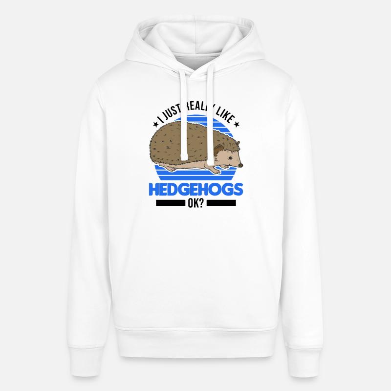 J’aime vraiment Hedgehogs Igel - Sweat à capuche SOUNDER Stanley/Stella Unisexe - blanc