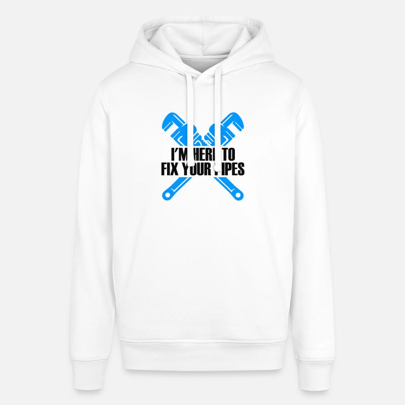A Pipefitter Pipefitter Pipefitting - Stanley/Stella SOUNDER Unisex Hoodie - white