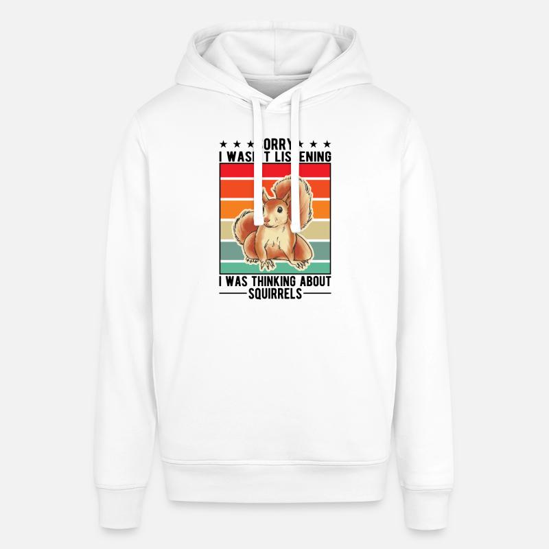 Eichhörnchen Geschenk Grauhörnchen Squirrel - Stanley/Stella Unisex Hoodie SOUNDER - Weiß