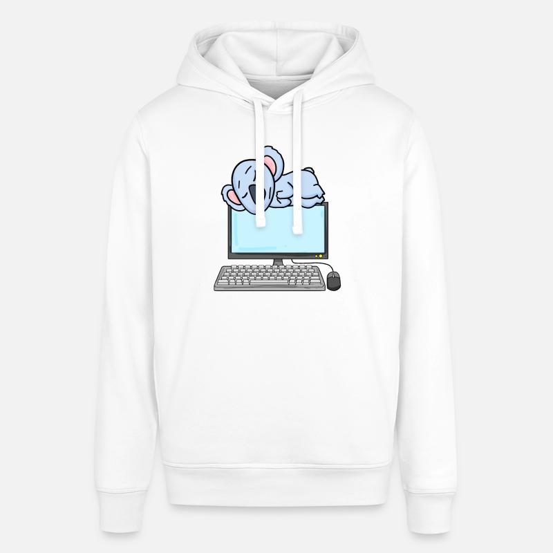Koala Computer Nerd Programmer Gift - Stanley/Stella SOUNDER Unisex Hoodie - white