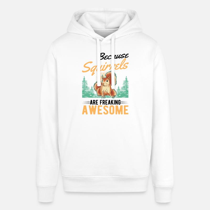 Eichhörnchen Geschenk Squirrel Grauhörnchen - Stanley/Stella Unisex Hoodie SOUNDER - Weiß