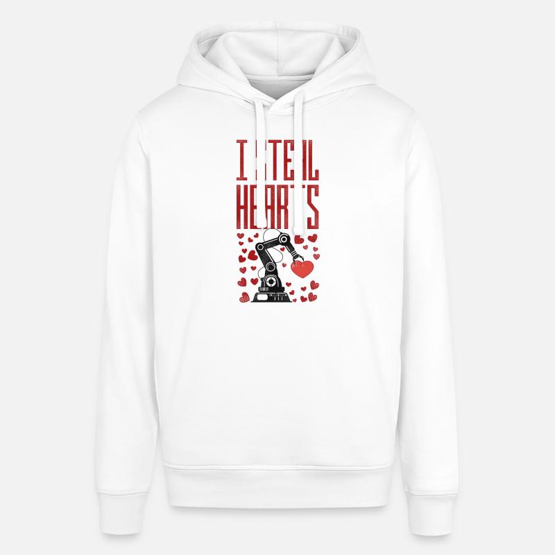 Robot Robotics Engineer Valentines - Stanley/Stella Unisex Hoodie SOUNDER - Weiß