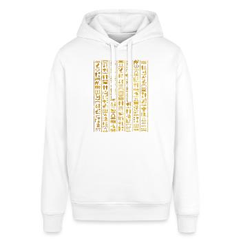 Hiéroglyphes égyptiens pour archéologue - Sweat à capuche SOUNDER Stanley/Stella Unisexe - blanc - Devant - Alina (178cm) & Michal (187cm)