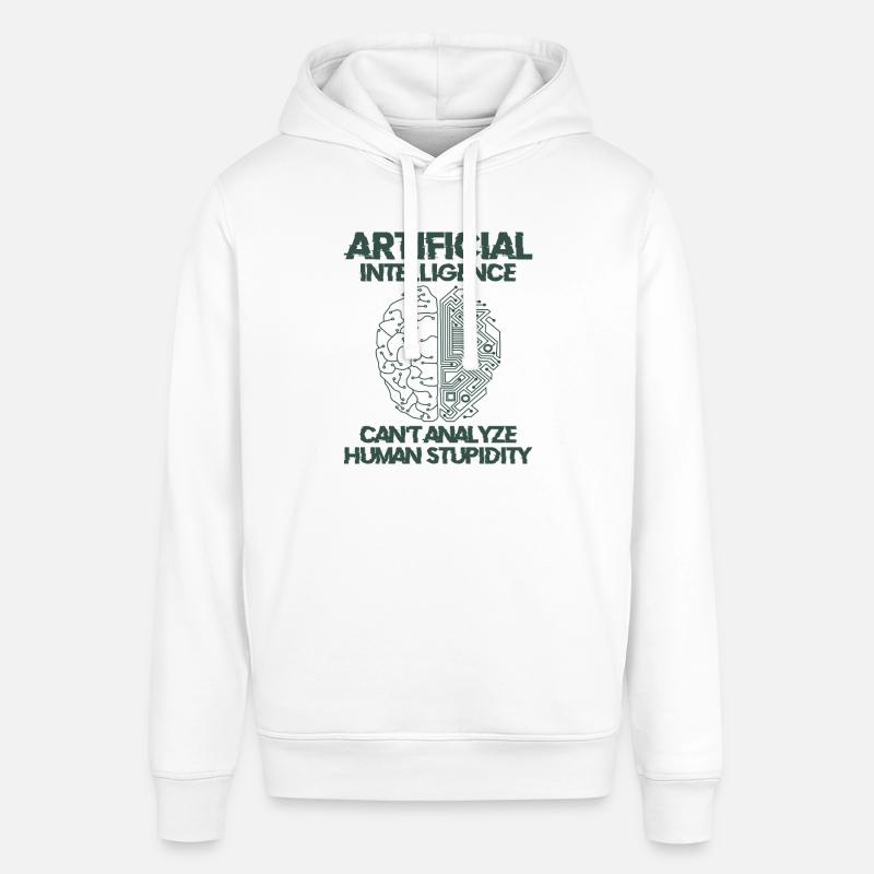 Artificial Intelligence Programmer Brain Human - Stanley/Stella SOUNDER Unisex Hoodie - white