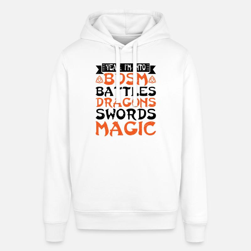 Je suis dans le BDSM, Batailles Dragons Swords Magic - Sweat à capuche SOUNDER Stanley/Stella Unisexe - blanc