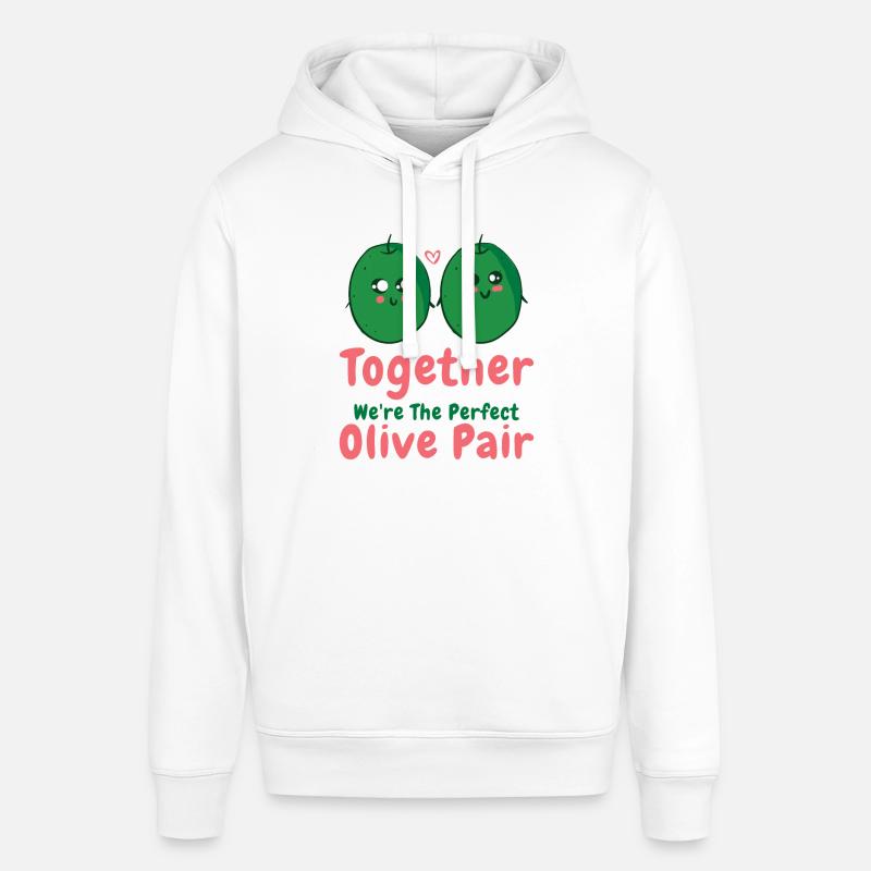 Saint-Valentin Olive Couples Rencontres Romance - Sweat à capuche SOUNDER Stanley/Stella Unisexe - blanc