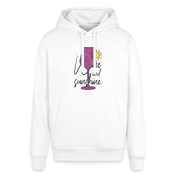 Wein Sonne Sonnenschein Spruch - Stanley/Stella Unisex Hoodie SOUNDER - Weiß - Vorne - Alina (178cm) & Michal (187cm)
