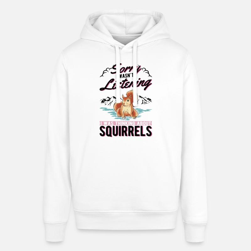 Squirrel Gift Grey Squirrel - Stanley/Stella SOUNDER Unisex Hoodie - white