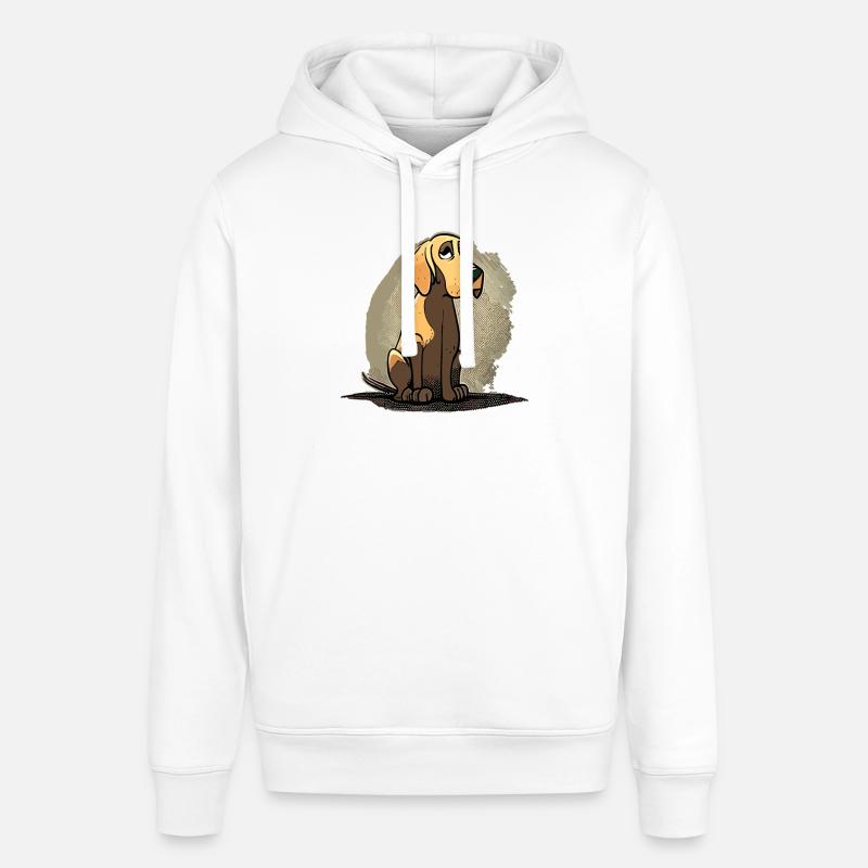 Chien dans le style comique - Sweat à capuche SOUNDER Stanley/Stella Unisexe - blanc