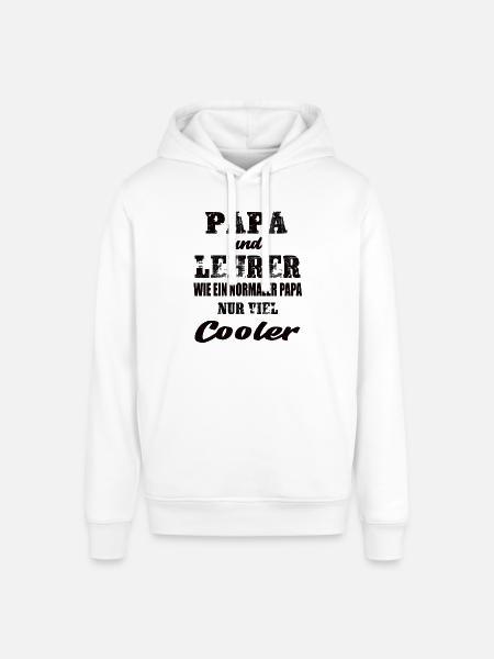 Papa und Lehrer - Stanley/Stella Unisex Hoodie SOUNDER - Weiß