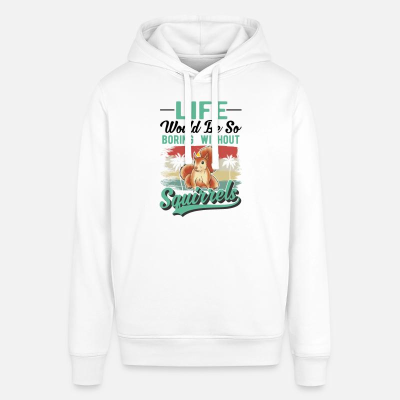 Eichhörnchen Geschenk Squirrel Grauhörnchen - Stanley/Stella Unisex Hoodie SOUNDER - Weiß