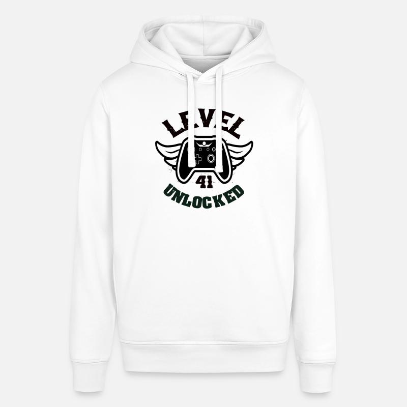 Niveau 41 Débloqué 41 Anniversaire - Sweat à capuche SOUNDER Stanley/Stella Unisexe - blanc