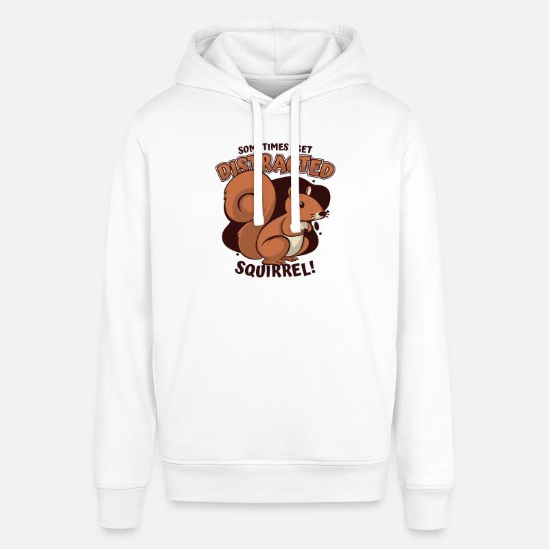 Sometimes I Get Distracted Grauhörnchen - Stanley/Stella Unisex Hoodie SOUNDER - Weiß