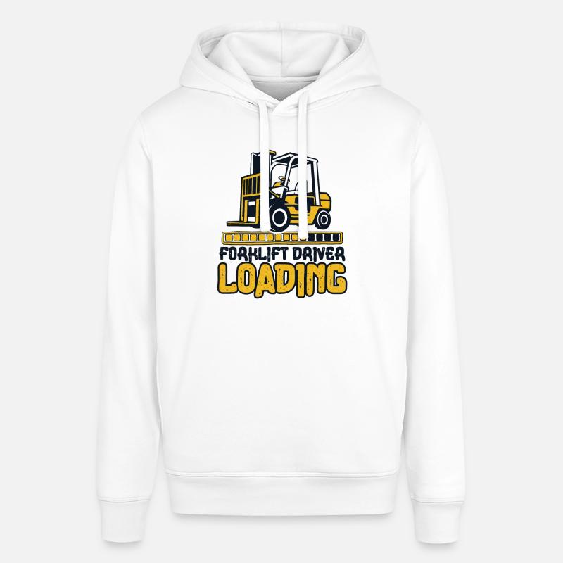 Forklift Driver Loading Gabelstaplerfahrer - Stanley/Stella Unisex Hoodie SOUNDER - Weiß