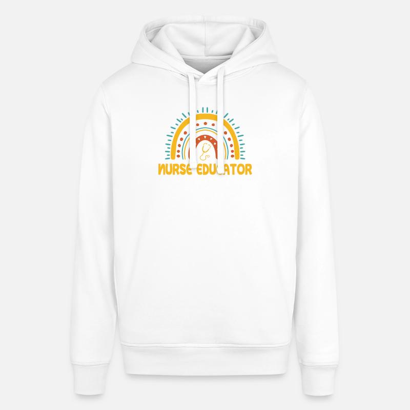 Infirmière instructrice Boho Rainbow - Sweat à capuche SOUNDER Stanley/Stella Unisexe - blanc