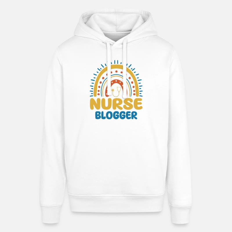 Infirmière blogueuse Boho Rainbow - Sweat à capuche SOUNDER Stanley/Stella Unisexe - blanc