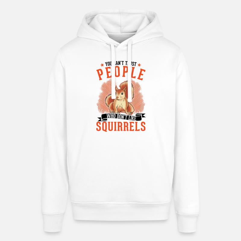 Squirrel Gift Grey Squirrel - Stanley/Stella SOUNDER Unisex Hoodie - white
