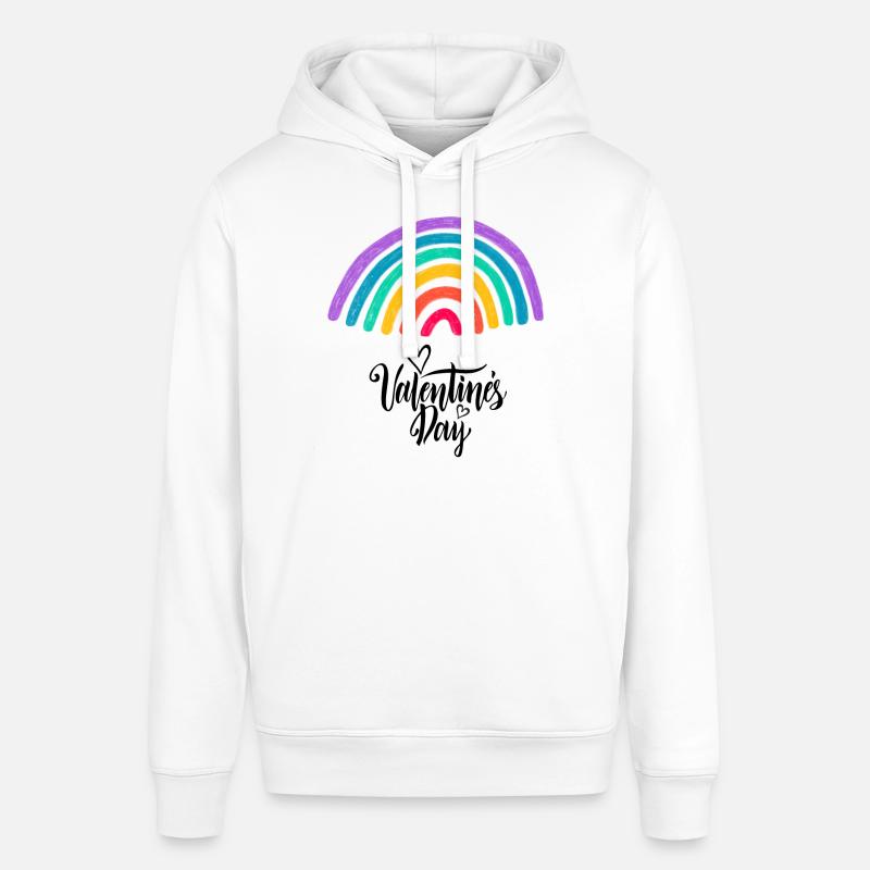 Amour graphique Saint-Valentin arc-en-ciel - Sweat à capuche SOUNDER Stanley/Stella Unisexe - blanc