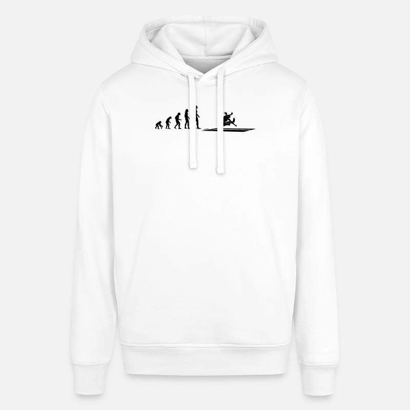 Weitsprung Evolution Athletin Geschenk - Stanley/Stella Unisex Hoodie SOUNDER - Weiß