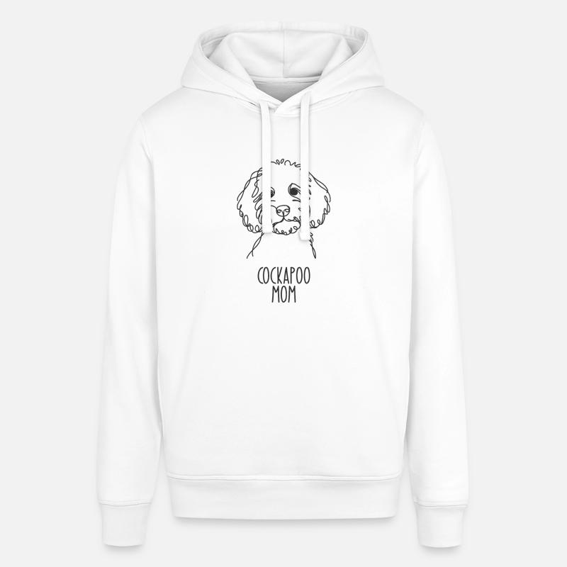 Line Art Mom - Cockapoo - Sweat à capuche SOUNDER Stanley/Stella Unisexe - blanc