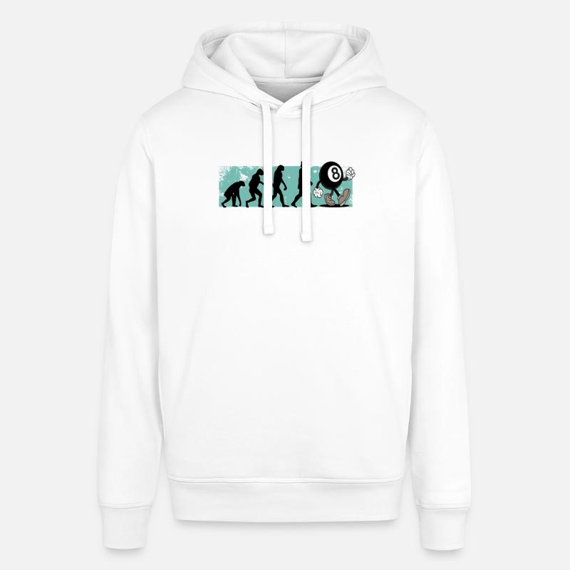 Billard, Evolution, Snooker - Sweat à capuche SOUNDER Stanley/Stella Unisexe - blanc