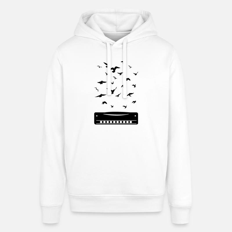 Harmonica Instrumant Harmonica Player - Stanley/Stella SOUNDER Unisex Hoodie - white
