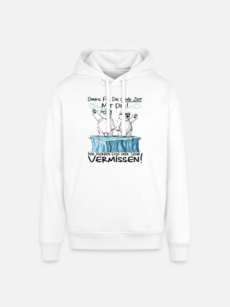 Wir werden dich vermissen - Jobwechsel Kollegen - Stanley/Stella Unisex Hoodie SOUNDER - Weiß