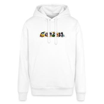 Permakultur Lebensmittel Compost - Stanley/Stella Unisex Hoodie SOUNDER - Weiß - Vorne - Alina (178cm) & Michal (187cm)