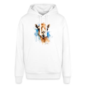 Camel Camel Head - Stanley/Stella SOUNDER Unisex Hoodie - white - Front - Alina (178cm) & Michal (187cm)