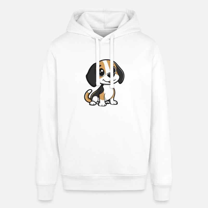 Beagle chien bande dessinée mignon - Sweat à capuche SOUNDER Stanley/Stella Unisexe - blanc