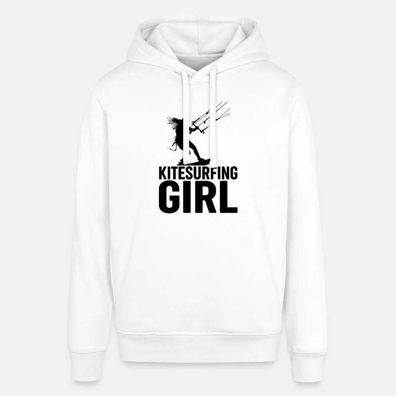 Fille kitesurfeuse - Sweat à capuche SOUNDER Stanley/Stella Unisexe - blanc