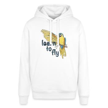 Papagei / Vogel / Lernen / Ara / Fliegen / Flügel - Stanley/Stella Unisex Hoodie SOUNDER - Weiß - Vorne - Alina (178cm) & Michal (187cm)
