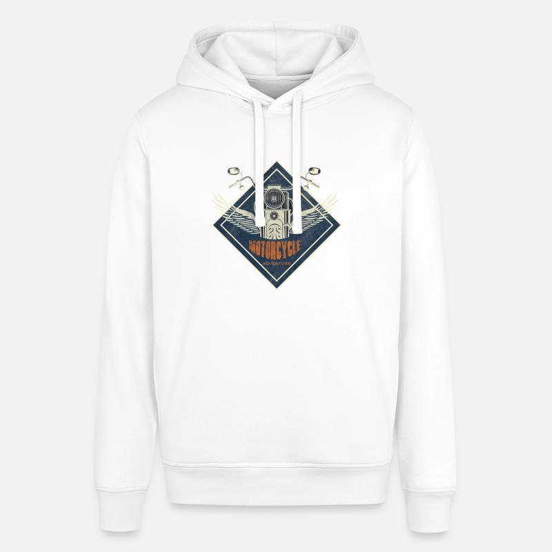Moto biker - Sweat à capuche SOUNDER Stanley/Stella Unisexe - blanc
