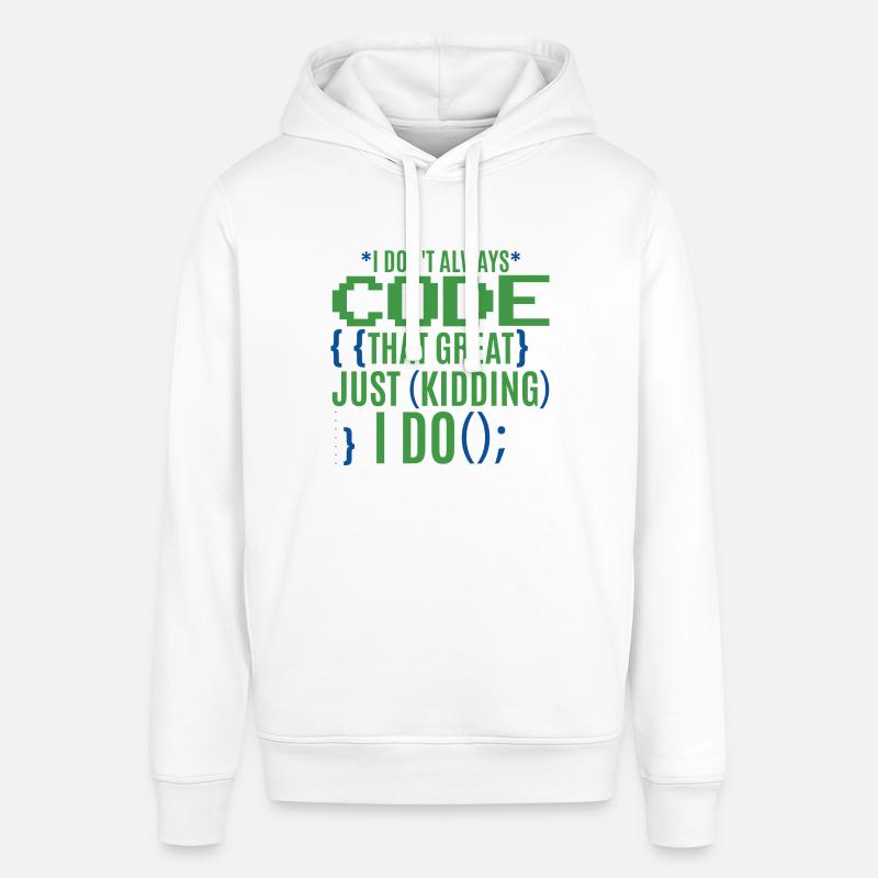 Funny Coder Programmer IT - Stanley/Stella SOUNDER Unisex Hoodie - white