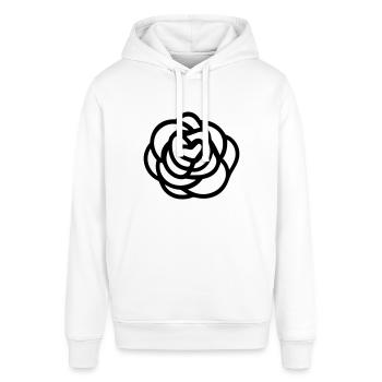 Fleur rose - Sweat à capuche SOUNDER Stanley/Stella Unisexe - blanc - Devant - Alina (178cm) & Michal (187cm)