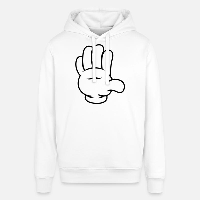 comic_hand_001 - Sweat à capuche SOUNDER Stanley/Stella Unisexe - blanc