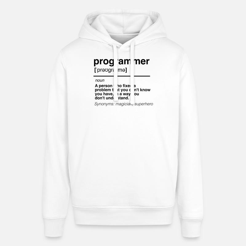 Funny software developer engineer programmer - Stanley/Stella SOUNDER Unisex Hoodie - white
