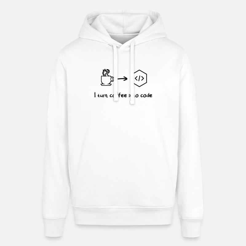 Coffee software developer engineer programmer - Stanley/Stella SOUNDER Unisex Hoodie - white