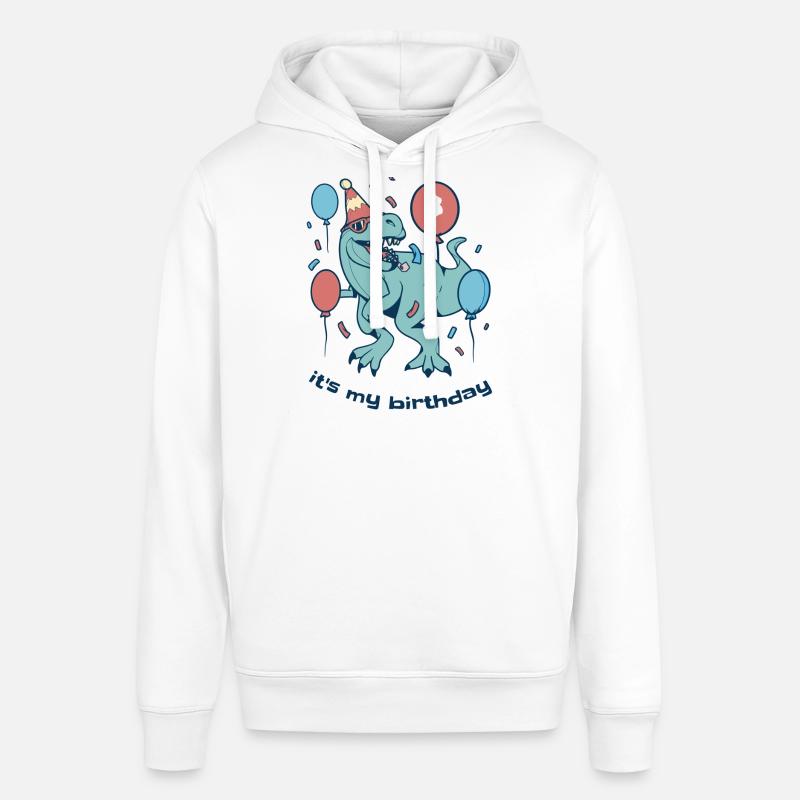 C’est mon anniversaire Dino - Sweat à capuche SOUNDER Stanley/Stella Unisexe - blanc