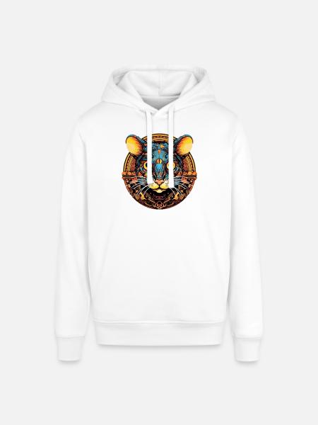 Cheddar Cheese Mouse - Stanley/Stella SOUNDER Unisex Hoodie - white