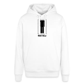 Drôle Besoin de tête Blague Homme sans tête Gag Humour - Sweat à capuche SOUNDER Stanley/Stella Unisexe - blanc - Devant - Alina (178cm) & Michal (187cm)