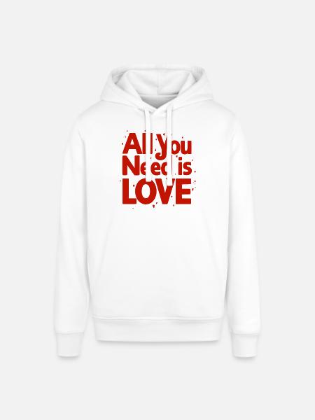 ALL YOU NEED IS LOVE - Stanley/Stella SOUNDER Unisex Hoodie - white