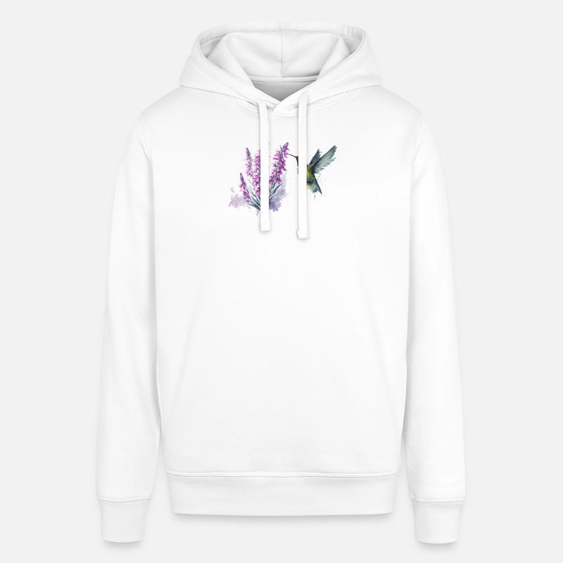 Aquarelle Colibri Nectar de Lavande - Sweat à capuche SOUNDER Stanley/Stella Unisexe - blanc