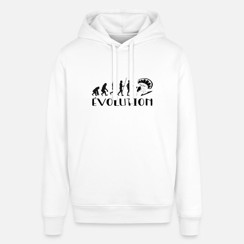 Evolution From Monkey To Surfer - Stanley/Stella SOUNDER Unisex Hoodie - white