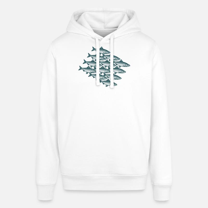 Swarm Intelligence - Essaim de harengs - Sweat à capuche SOUNDER Stanley/Stella Unisexe - blanc