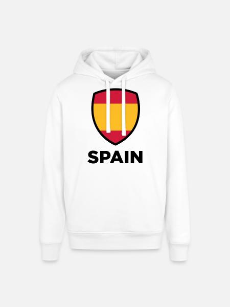 National Flag of Spain - Stanley/Stella SOUNDER Unisex Hoodie - white
