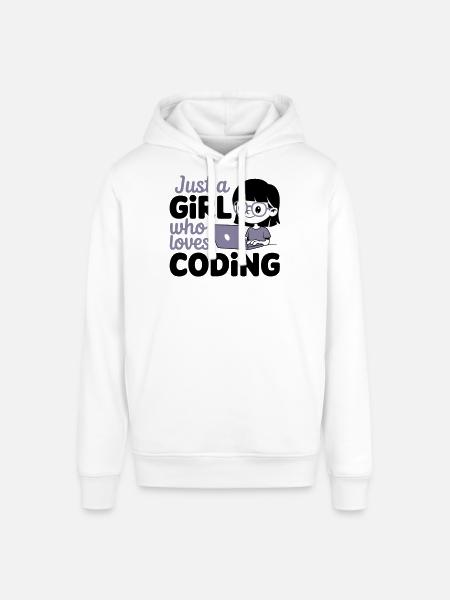 Just a Girl Who Loves Coding - Stanley/Stella SOUNDER Unisex Hoodie - white