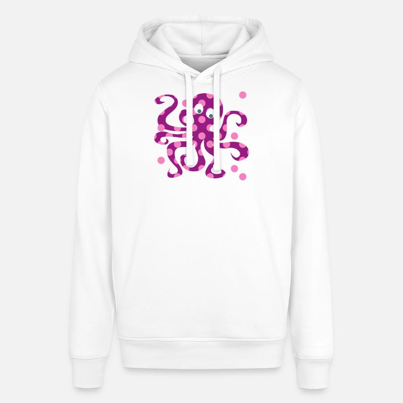 Nursery rose Octopus Dots Squid - Sweat à capuche SOUNDER Stanley/Stella Unisexe - blanc