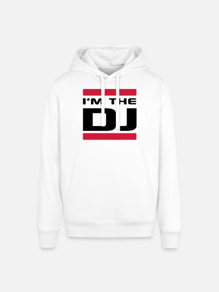 im_the_dj__f2 - Stanley/Stella SOUNDER Unisex Hoodie - white