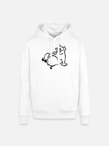 Lazy pig - Stanley/Stella SOUNDER Unisex Hoodie - white